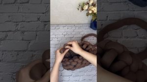 Тренд из Кореи - Сумка из толстой пряжи за пол часа! Chunky Yarn Bag / Giant Yarn Bag