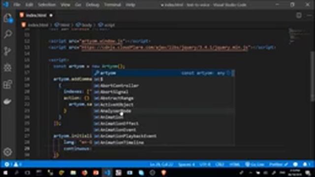 Voice Recognition using Artoym JavaScript Library [Tagalog]