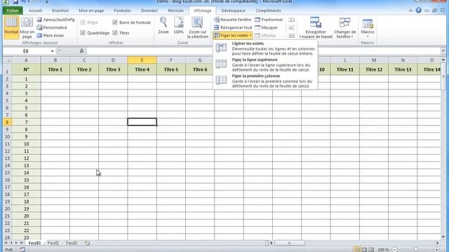 [EXCEL] Figer les volets смотреть онлайн