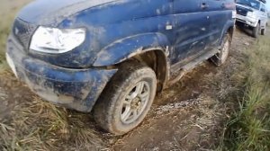 УАЗ Патриот на цепях ч 1 'Правила одевания цепей'