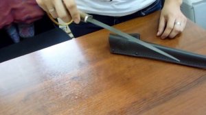 Филейный нож для рыбы из дамасской стали