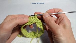 Узор"Ракушки" Вязание крючком по кругу (МК № 90)