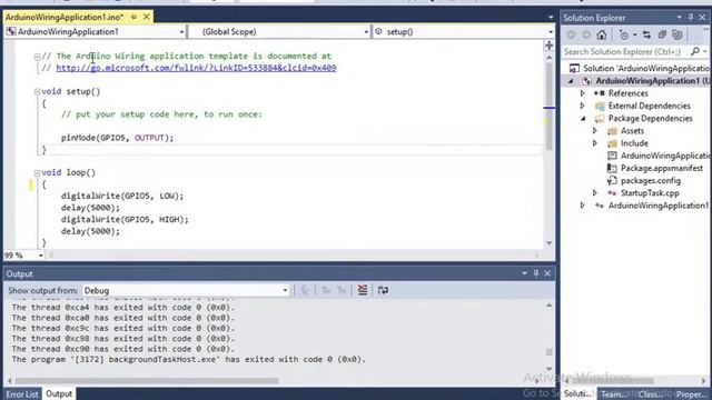 Windows 10 IoT Core Run  ArduinoProject
