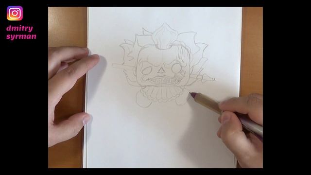 How to draw Pennywise, IT, Как нарисовать Пеннивайза, ОНО смотреть онлайн