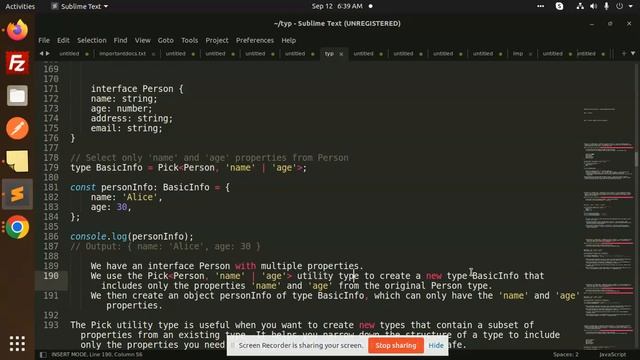 Typescript Tutorial #56 Built-in Generics Typescript Pick utility type