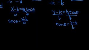 Parametric Equations for a Hyperbola x = h + asec(theta) and y = k + btan(theta) Convert