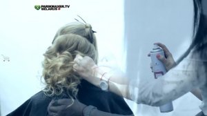 Свадебная причёска - асимметричный объёмный пучок. Светлана Симоненко. ПАРИКМАХЕР ТВ БЕЛАРУСЬ