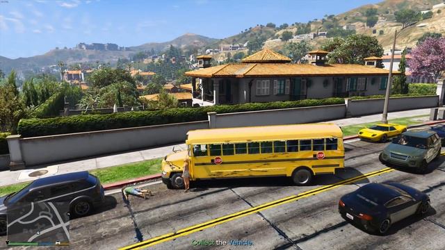 Играю за БЫСТРЕЙШЕГО водителя ШКОЛЬНОГО АВТОБУСА! - GTA 5 Реальная Жизнь (Моды ГТА 5) смотреть онлайн