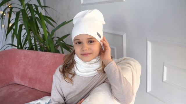 Шапка и снуд ПриКиндер на весну. Рибана детская. смотреть онлайн