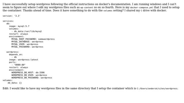 Docker Compose wordpress, where are my wordpress files stored смотреть онлайн