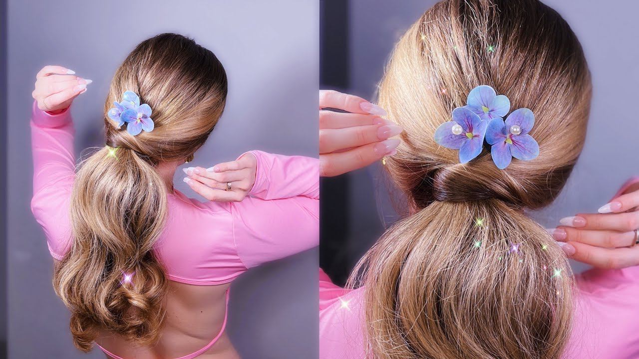 Легкая прическа самой себе за 5 минут! Cute Simple Hairstyle Tutorial