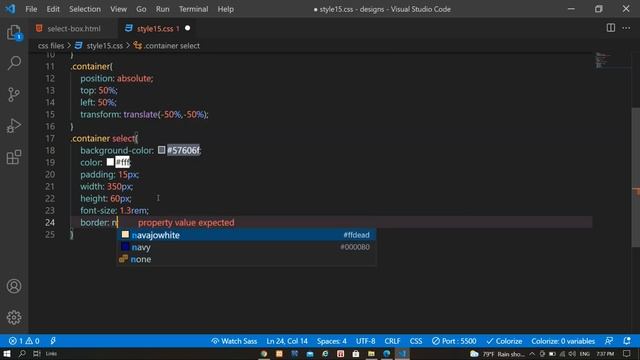 How To Create Custom Select Box using Html & Css