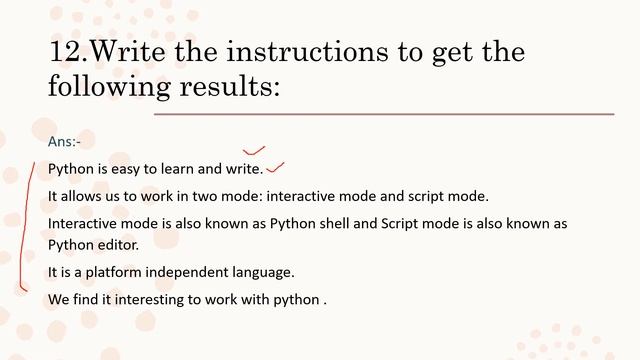PYTHON exercise solutions Class 11  chapter 1 | solution with practical explanation