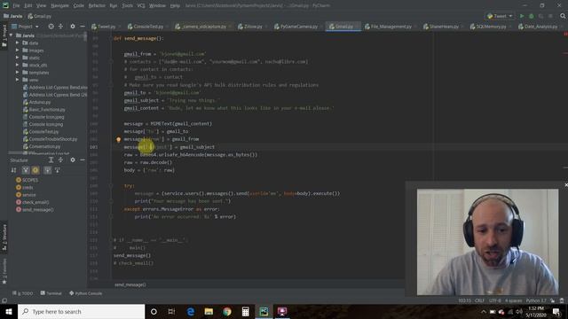 Python Gmail API Send Messages | #73 (Gmail API #4)