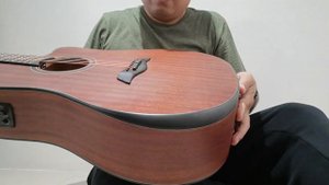 Deviser LS-550 All Mahogany Acoustic-Electric Guitar with Beveled Armrest