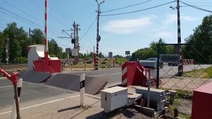 Скоростной Литерный Автомотриса 611М-??? и Электровоз эп2к-219 с Двухэтажным поездом Колпино