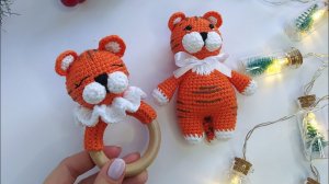 МК Погремушка тигренок крючком