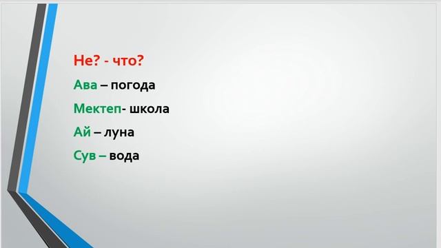 Урок 13. Крымскотатарский язык. Именительный падеж