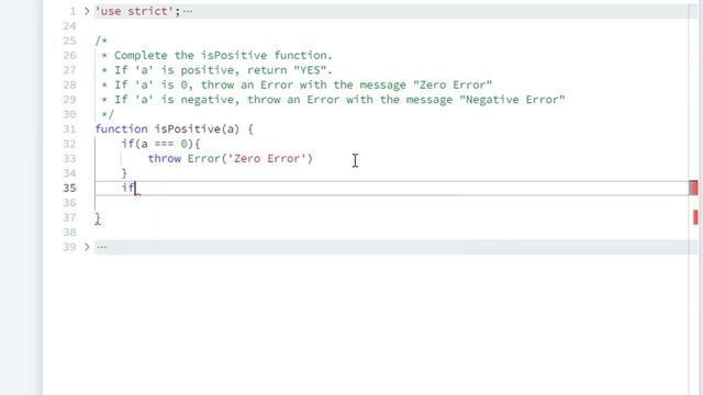 Day 3: Throw | 10 Days of JavaScript | HackerRank