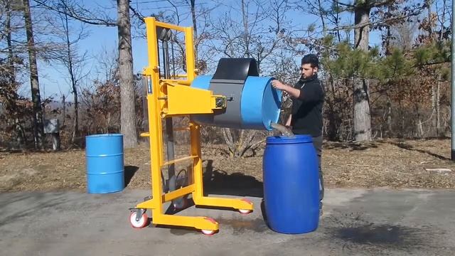 VEAB BS91 DV - ручная тележка с электроподъемником и фронтальным кантователем для всех типов бочек смотреть онлайн