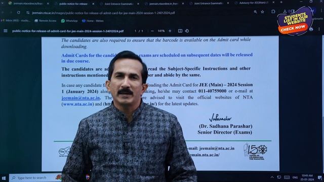 JEE Main 2024 | BTech Admit Card Released | Barcode Mandatory смотреть онлайн