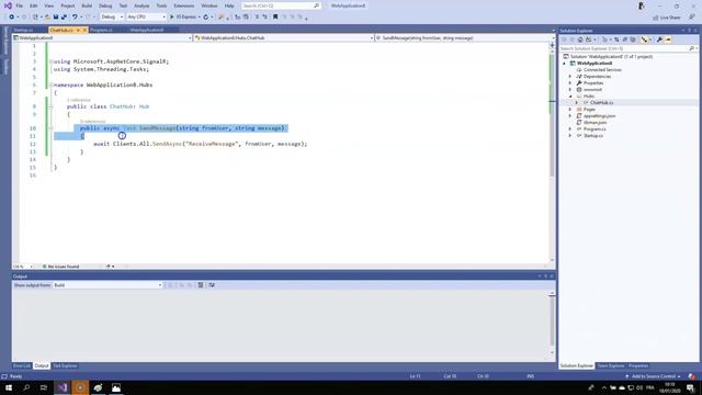 SignalR WebSocket in ASP .Net Core MVC смотреть онлайн