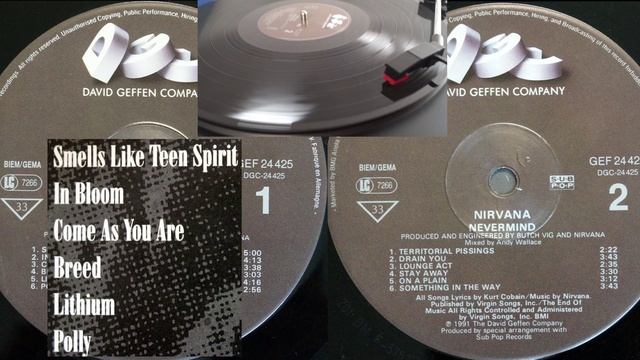 Drain You - Nirvana 1991 "Nevermind" Vinyl Disk 12" LP maxi Longplay 33rpm НИРВАНА Hard Rock Musik