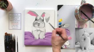 How to Paint a White Easter Bunny in 45-minutes or Less Using Acrylics