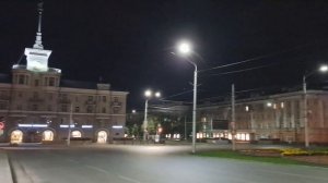 Ночной Барнаул Площадь Октября