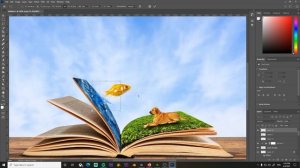 Puppy and  Fish  Fantasy Photoshop  Art – Timelapse Speedart