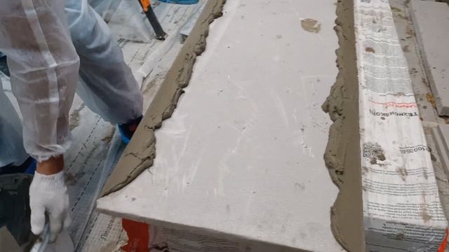 Утепление цоколя экструдированным пенопластом под плиточную облицовку, учебный центр Технониколь