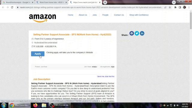 Permanent Work From Home Jobs Searching tricks (Telugu) смотреть онлайн