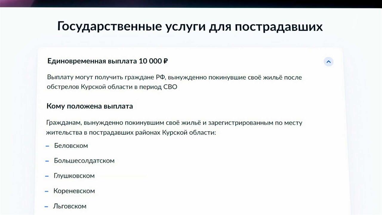 Жители Курской области могут оформить все выплаты в новом разделе на сайте Госуслуг