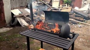 Разборный Мангал из газового баллона.