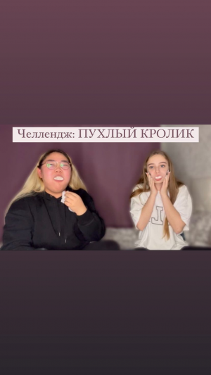 челлендж:ПУХЛЫЙ КРОЛИК