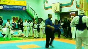 Киокушинкай каратэ.Бой за выход в финал 14-15 лет.