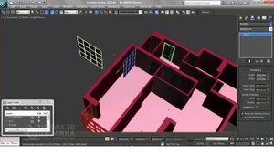 Стеклянная перегородка 3д макс