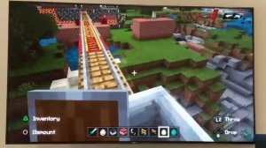 Minecraft: Early roller coaster + TNT + eggs ?