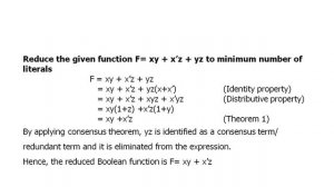 Boolean Algebra and Simplification of Boolean Expression