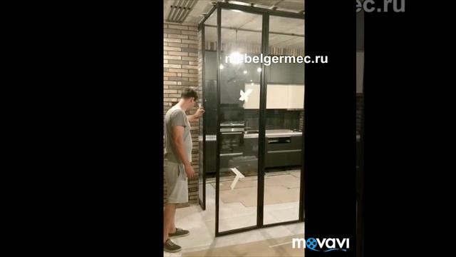 Проект лофт перегородки с подвисной системой гармошка