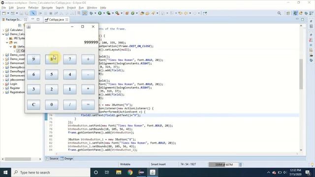 Simple Calculator Application in JAVA Using Swing смотреть онлайн
