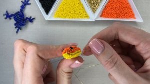 Объемная ? Лягушка ? Древолаз из бисера параллельным плетением