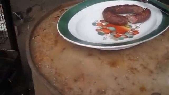 Домашняя копченая колбаска
