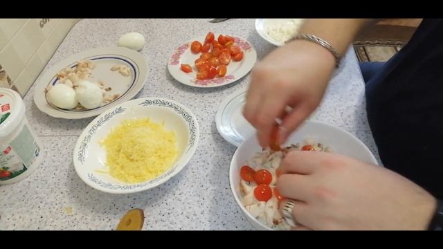 Праздничный салат к 23 февраля " Защитник"!