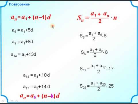 ОГЭ задание 14. Сумма n первых членов арифметической прогрессии