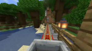 Катаюсь по своей железной дороге в Minecraft. 1 часть. Речная деревня-----»Пустынная деревня.