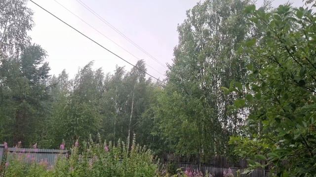 Гроза в Сыктывкаре 24 июля 2022