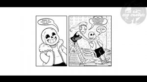 РАНЕННЫЙ САНС | RUS DUB | БРАТСКИЙ РАЗДОР | ОЗВУЧКА КОМИКСА UNDERTALE | ЧАСТЬ 2