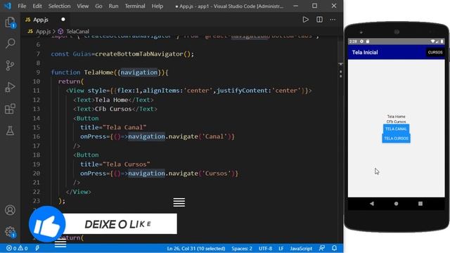 Navigation em React Native #P4 TabNavigation - Curso de React Native - Aula 28 смотреть онлайн
