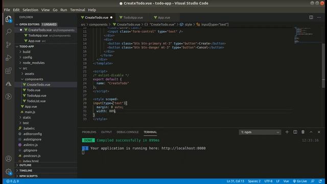 #2 Vue js todo app tutorial | Vue js tutorials for beginners | Form Inputs | Event Handling in Vuej